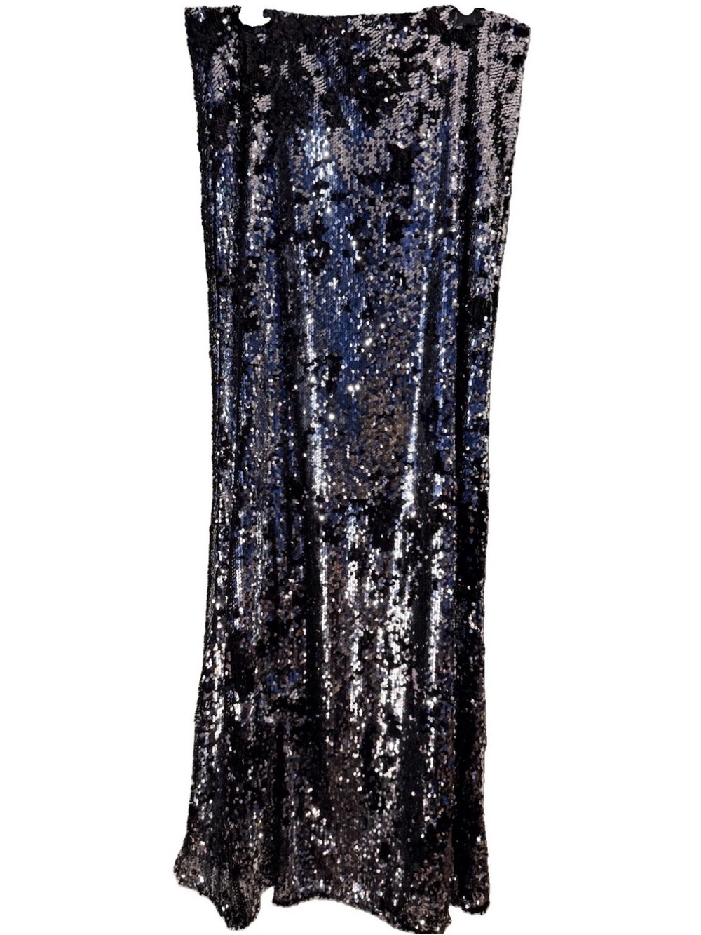 L’Agence Zeta Sequin Maxi Skirt sz 14 Silver Black - Picture 11 of 12